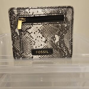 Fossil Snakeskin Card Holder